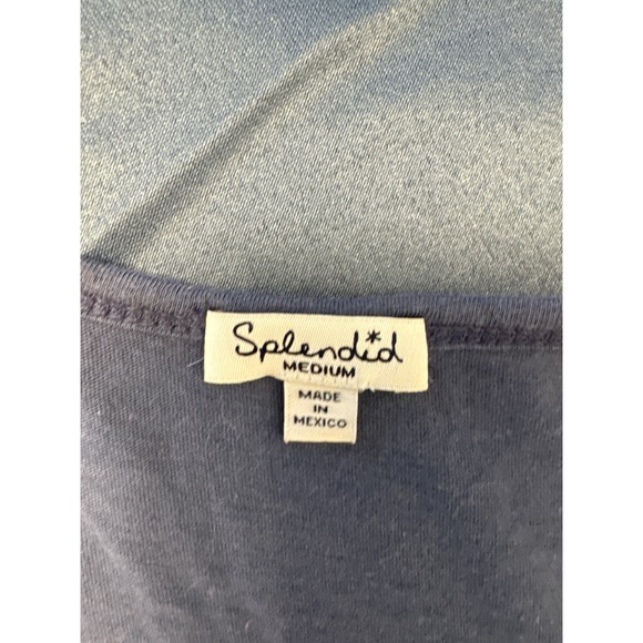 Splendid Women's Blue Cold Shoulder Short Sleeve A-Line‎ Dress Pockets Medium - Picture 7 of 9